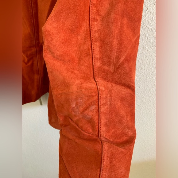 Moto Vintage Orange Suede Jacket 🌴 - Picture 12 of 15